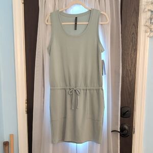GAIAM Light Green Sleeveless Mini Dress
